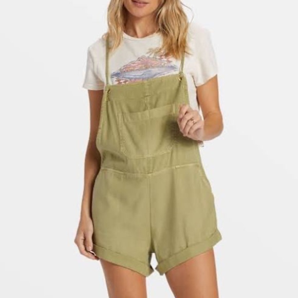 Billabong • Green Wild Pursuit Romper • Size L - Picture 1 of 10